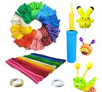 XIRUISHEN - 200 globos de 260 globos redondos de 12 pulgadas, colores coloridos, incluye bomba de aire, se puede utilizar para crear formas móviles, por lo que es adecuado para fiestas de vacaciones y