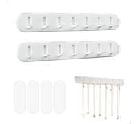 xiruiubao Colgador de Collares, 2 Piezas Soporte Joyas Pared, Extensible Organizador Collares con 7 Ganchos, Organizador Joyas Pared para Collare, Pulseras y Pendientes, Resistente y Duradero