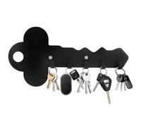 xiruiubao Colgador Llaves Pared, Cuelga Llaves con 5 Ganchos, Portallaves de Casa en Metal, Llavero Pared para Decoración Hogar, Pasillo, Puerta de Entrada, Oficina, Garaje (Negro)