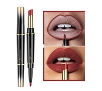XIRUJNFD 16 Color Long Lasting Lipstick Lip Liner Combo, Dual Heads Lip Liner and Lipstick Set, Long Lasting Lipstick 24 Hour Waterproof, Matte Lip Liner (#13)