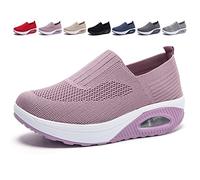 XIRUJNFD 2023 New Women's Orthopedic Sneakers, Air Cushion Orthopedic Shoes for Women, Orthopedic Slip On Shoes for Women (Pink,37)