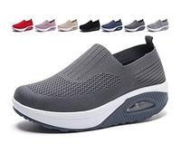 XIRUJNFD 2023 New Women's Orthopedic Sneakers, Air Cushion Orthopedic Shoes for Women, Orthopedic Slip On Shoes for Women (Dark Gray,39)