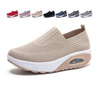XIRUJNFD 2023 New Women's Orthopedic Sneakers, Air Cushion Orthopedic Shoes for Women, Orthopedic Slip On Shoes for Women (Beige,35)