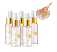 XIRUJNFD 24K Gold Snail Serum, Snail Serum Snail Essence, Facial Serum Anti Aging, Collagen Booster Serum, Ginseng Serum, 24k Gold Serum for Face (5Pcs)
