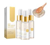 XIRUJNFD 24K Gold Snail Serum, Snail Serum Snail Essence, Facial Serum Anti Aging, Collagen Booster Serum, Ginseng Serum, 24k Gold Serum for Face (3Pcs)