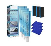 XIRUJNFD Car Glass Oil Film Cleaner, Glass Film Removal Cream, Water Spot Remover for Cars, Glass Oil Film Remover for Car (3 Set)
