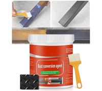 XIRUJNFD Rust Converter for Metal with Brush, 10.7 FL Oz Rust Remover for Metal, Multi Functional Metal Conversion Agent, Rust Converter for Metal, Car, Steel, Rust Paint for Metal (Black)