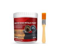 XIRUJNFD Rust Removal Converter Metallic Paint, 100G/300G Water-Based Metal Rust Remover, Rust Remover Converter for Metal, Car Anti Rust Paint Chassis Universal with Brush (100g+Brush,1 Set)
