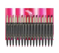 XIRUJNFD Set de Labial y Delineador de Larga Duración - 16 Colores, Doble Punta, Mate, Resistente al Agua 24 Horas (16 Piezas / 1 Set)