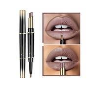 XIRUJNFD Set de Labial y Delineador de Larga Duración 24 Horas, 16 Colores, Doble Punta, Mate y a Prueba de Agua (#1)