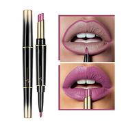 XIRUJNFD Set de Labial y Delineador de Larga Duración 24 Horas, 16 Colores, Doble Punta, Mate y a Prueba de Agua (#7)