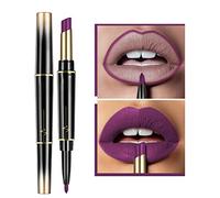 XIRUJNFD Set de Labial y Delineador de Larga Duración 24 Horas, 16 Colores, Resistente al Agua, Mate (#16)