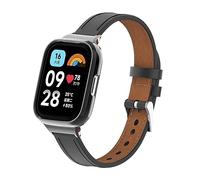 Xisair Correa Compatible con Redmi Watch 3 Active Pulsera de Cuero con Caja de Metal de Aleación de Zinc Correas de Repuesto para Redmi Watch 3 Active Correa de Una Pieza Protección Integral
