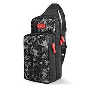Xishwon Kawaii - Mochila de Viaje para Nintendo Switch/Lite/OLED/Consola/Dock/Joy-Cons y Almacenamiento de Accesorios, Negro (Black Camouflage), L, Moda
