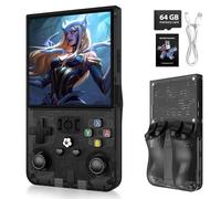 xiskt 2025 R36MAX - Consola de juegos portátil retro actualizada con 64 GB de memoria interna y más de 18000 juegos clásicos. Consola de videojuegos portátil con sistema Linux, pantalla IPS de 4