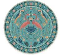 Xisnuient Alfombra Redonda Animales Jungla Estampado Retro Boho Vintage Antideslizante Suave Sin Pelusa Pelo Bajo Fácil de Limpiar Salón Dormitorio Habitación de Adolescentes Estudio (Color 5,160cm)