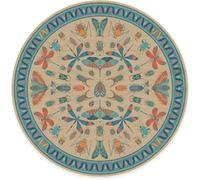 Xisnuient Alfombra Redonda Animales Jungla Estampado Retro Boho Vintage Antideslizante Suave Sin Pelusa Pelo Bajo Fácil de Limpiar Salón Dormitorio Habitación de Adolescentes Estudio (Color 4,160cm)