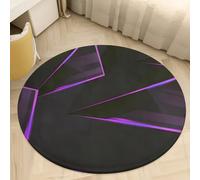 Xisnuient Alfombra Redonda Geométrica Grafiti Hip-Hop Fútbol y Baloncesto, Suave y Antideslizante Alfombra para Sala de Estar, Dormitorio o Sala de Juegos, Habitación Niños (Color 5,60 cm)