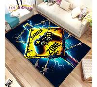 Xisnuient Alfombras De Jugador 3D, Alfombra Área Letras Controlador Juegos, Entretenimiento para Adolescentes Y Niños, Sala Estar Visual Adecuada Dormitorio Deportes Electrónicos (Colour 4,160x200cm)