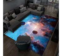 Xisnuient Alfombras Efecto Visual 3D Estilo Universo Estrellado, Alfombras Decorativas para Dormitorios De Adolescentes Y Niños, Carpet para Sala De Estar, Habitaciones De Niños (Color 2,80x120cm)