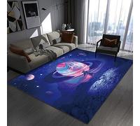 Xisnuient Alfombras Efecto Visual 3D Estilo Universo Estrellado, Alfombras Decorativas para Dormitorios De Adolescentes Y Niños, Carpet para Sala De Estar, Habitaciones De Niños (Color 3,50x80cm)