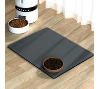 Xisnuient Alfombrilla Antideslizante para Perros Y Gatos Pad Absorbente De Agua Secado Rápido para Proteger El Suelo del Perro Feeding Mat De Comida para Mascotas Comedero De Agua (30x50 cm,Negro)