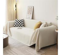 Xisnuient Colchas para Sofás 1 2 3 4 Plazas, Colchas de Chenilla Extra Grandes para Cama Doble, Color Sólido, Antideslizantes, Pequeñas Colchas para Sofás de Sala de Estar. (Beige,180x180cm)