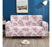Xisnuient Poliéster Elástico Fundas para Sofá 1/2/3/4 Plazas Plantas Flores Hojas Verdes Decoración Fundas Protectoras para Sillones Sofá Antideslizantes Lavables A Máquina (Color 1,2 Plazas)
