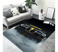 Xisnuient Racing Car Gamer Bereich Teppich für Schlafzimmer Wohnzimmer Sofa Home Fußmatte Dekor Teppich, Große Kinder Spielen Rutschfeste Bodenmatte (Gray,50x120 cm)