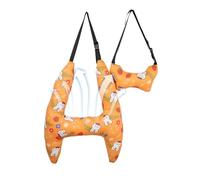 Xistuoz Almohada cervical de viaje | Almohada de viaje de 2 piezas | Almohada lumbar de viaje con estampado lindo, almohadas cervicales para dormir en viaje, almohadas de viaje largo para