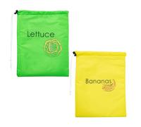 Xistuoz Bolsa de plátano amarilla para almacenamiento de frutas, bolsas reutilizables para mantener el plátano fresco, bolsa de almacenamiento con cordón que evita el olor de las frutas, 11 x 13.7