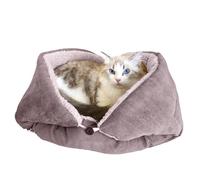 Xistuoz Cama para gatos | Saco de dormir 2 en 1 cama para perros pequeños, sofás para mascotas, escondite para dormir, casa cálida lavable, manta para gatos para mascotas de interior y exterior