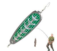 Xistuoz Cebo de Cuchara de Metal - Cebo de Cuchara Realista para de bagre | Sólido y Resistente a los Golpes - Señuelos de con Cuchara de con Ranura de Sangre para ríos, mar, Lago