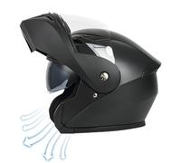 Xistuoz Cubierta de cabeza de Moto,Cubierta de cabeza de moto de nieve, Cubierta protectora de cabeza caliente Anti-vaho de doble lente, Equipo de seguridad para carreras de bicicleta para competición