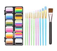 Xistuoz Paleta de colores para la cara del , juego de pintura facial lavable - 12 colores para la cara y el cuerpo | Kit de maquillaje de color de la cara del para niños, niñas y