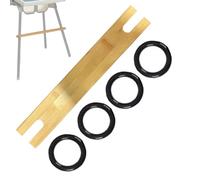 Xistuoz Reposapiés para silla alta | Reposapiés de madera ajustable | Suministros antideslizantes y ergonómicos para bebés, muebles de guardería para asientos de niños pequeños, hogar, comedor, comer