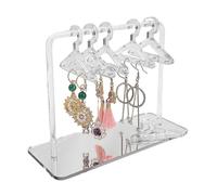 Xistuoz Soporte para Pendientes de acrílico con Ganchos, para Pendientes de acrílico con 8 Perchas, Organizador para Pendientes para exposiciones personales al Detalle, expositores