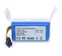 XITAIAN 14.4V 51.84Wh 3600mAh Batería de Repuesto Compatible con Vacuum Cleaner S1/S15/S18, Formate E-550G/W, AIRROBO P10, 360 C50, Conga 1290/1390/1490/1590 Robot Aspirador(4 Prongs Connector)