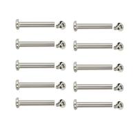 XITEA 10 Unids/set Tornillos Para Cinturón De Equipaje Remaches De Clavos De Acero Inoxidable 30/35/40/45/50mm Hexágono Interior Fácil De Usar
