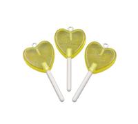 XITEA 3 colgantes redondos únicos con forma de corazón y estrella con revestimiento de materiales de resina resistentes para uso diario casual, Green, Plástico, No es una piedra preciosa