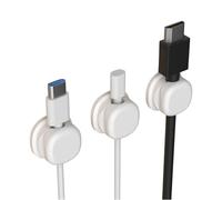 XITEA 3 Piezas Clips de Cable Acrílico Autoadhesivo Soporte de Cable para Escritorio Mesita de Noche Coche Cuero Múltiples Superficies Fuertes Clips de Cable