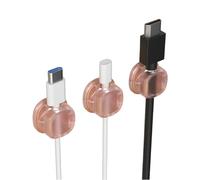 XITEA 3 Piezas Clips de Cable Acrílico Autoadhesivo Soporte de Cable para Escritorio Mesita de Noche Coche Cuero Múltiples Superficies Fuertes Clips de Cable