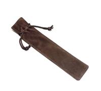 XITEA Bolsas de terciopelo para bolígrafos, bolsas con cordón, soporte de manga única, para escuela, oficina, negocios, organizador de papelería, Brown