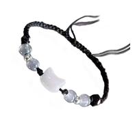 XITEA Brazalete acromático con lentejuelas de gato opuestos, no alergénico, ajuste casual, signo de estrella, regalo de año, pulseras de cuentas a juego para parejas, talla única, como se describe