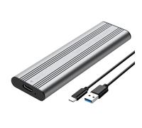 XITEA Caja de disco sólido USB, caja de aluminio USB 3.2 de 10 Gbps, conexión tipo C para almacenamiento de datos y trabajo creativo