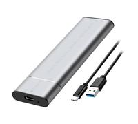 XITEA Caja de disco sólido USB, caja de aluminio USB 3.2 de 10 Gbps, conexión tipo C para almacenamiento de datos y trabajo creativo