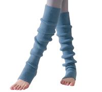 XITEA Calcetines largos de punto acanalado lisos por encima de la rodilla, sin pies, calentadores de piernas, medias altas hasta el muslo para mujer, yoga, baile, invierno, mangas sobre la rodilla