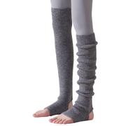XITEA Calcetines largos de punto acanalado lisos por encima de la rodilla, sin pies, calentadores de piernas, medias altas hasta el muslo para mujer, yoga, baile, invierno, mangas sobre la rodilla