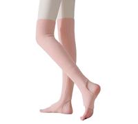 XITEA Calcetines largos de punto acanalado lisos por encima de la rodilla, sin pies, calentadores de piernas, medias altas hasta el muslo para mujer, yoga, baile, invierno, mangas sobre la rodilla, B