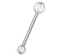 XITEA Cucharas agitadoras de miso de acero inoxidable, diseño de doble cabeza, herramienta de mezcla de dos cabezales para un sabor consistente en sopas, cuchara agitadora